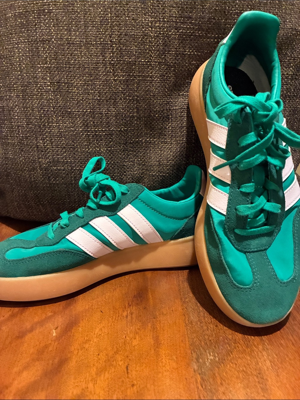 adidas Teal Green and White Women's Low-Top Sneakers